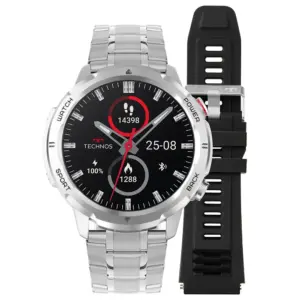 Smartwatch Technos Connect Sports Call Prata