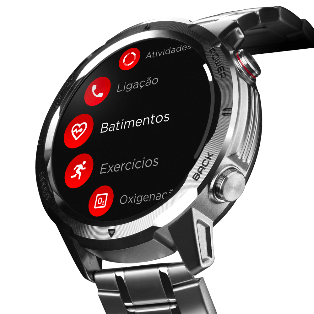 Smartwatch Technos Connect Sports Call Prata