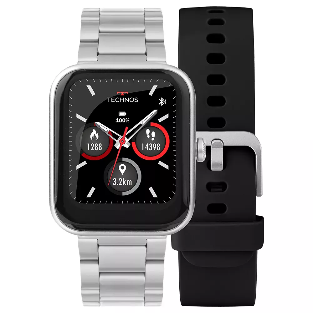 Smartwatch Technos Connect MAX Prata