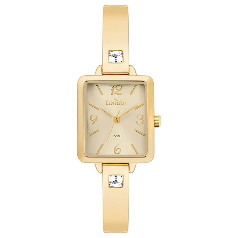 Relógio Condor Feminino Bracelete Dourado