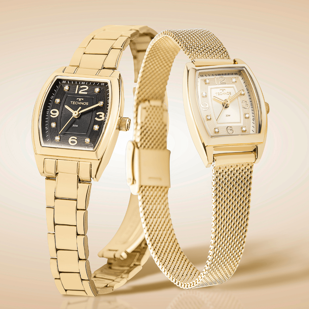 Relógio Technos Feminino Mini Dourado