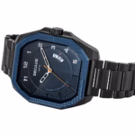 Relógio Seculus Masculino Hexagonal Preto Esportivo