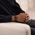 Relógio Seculus Masculino Slim Dourado Pulseira Couro Preta