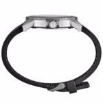 Relógio Seculus Masculino Prata Pulseira Silicone Preta