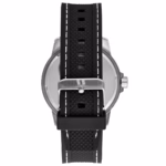 Relógio Seculus Masculino Prata Pulseira Silicone Preta