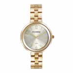 Relógio Mondaine Feminino Dourado Com Detalhes no Mostrador