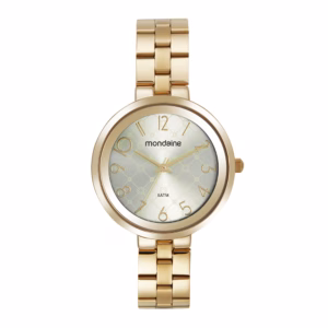 Relógio Mondaine Feminino Dourado Com Detalhes no Mostrador