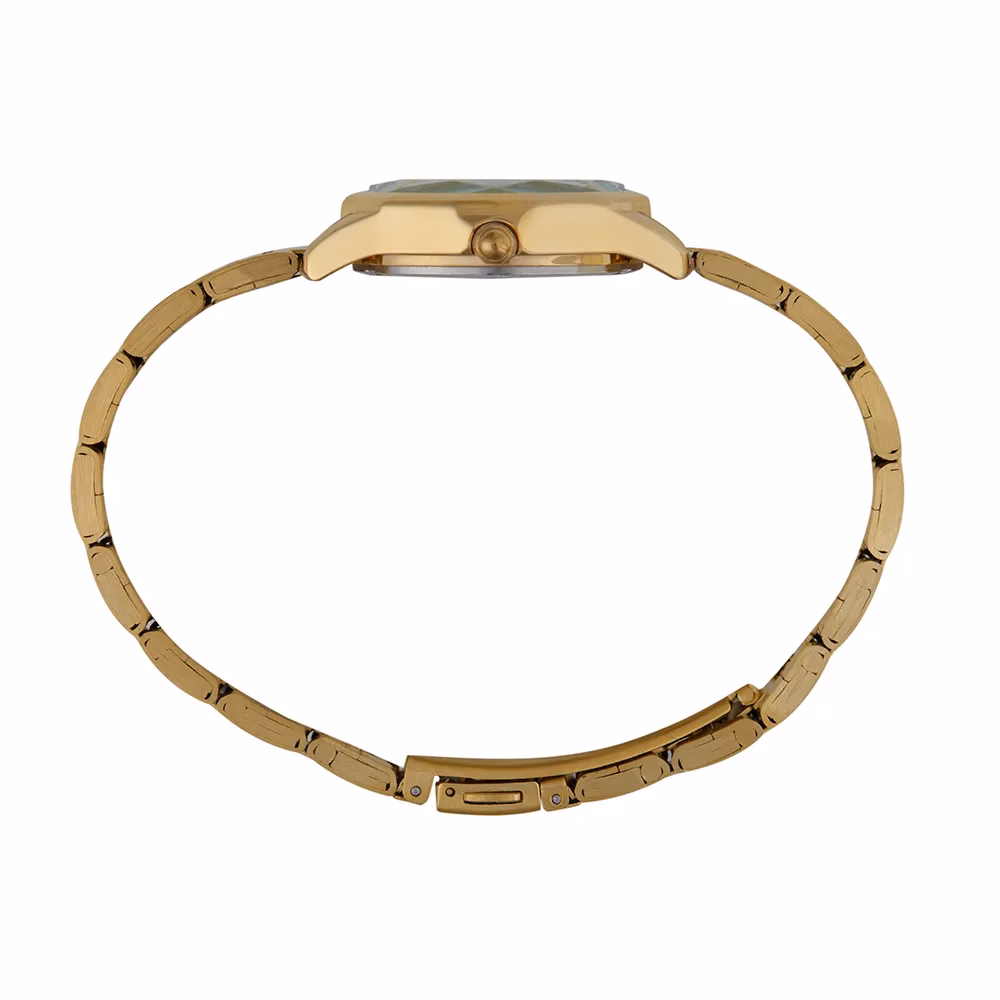 Relógio Mondaine Feminino Analógico Vidro Facetado Dourado