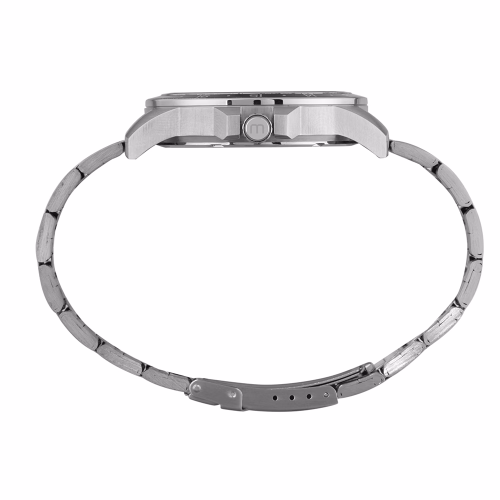 Relógio Mondaine Masculino Com Calendário Prata e Visor Azul