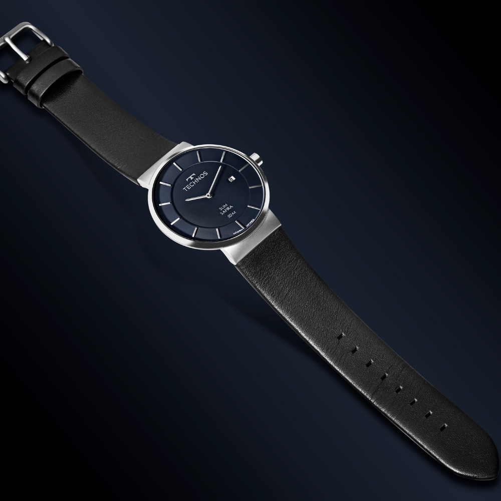 Relógio Technos Masculino Slim Prata