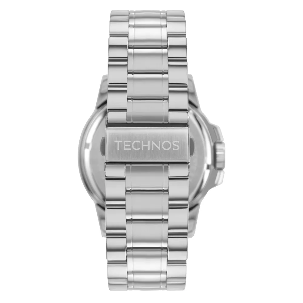 Relógio Technos Masculino Prata Cronógrafo Racer