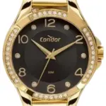 Kit Condor Feminino Relógio Dourado