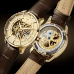 Relógio Technos Masculino Dourado Skeleton Automatico